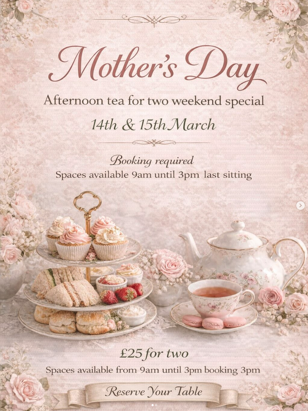 Mother’s Day Afternoon Tea for Two at Fuzion Food & Mood