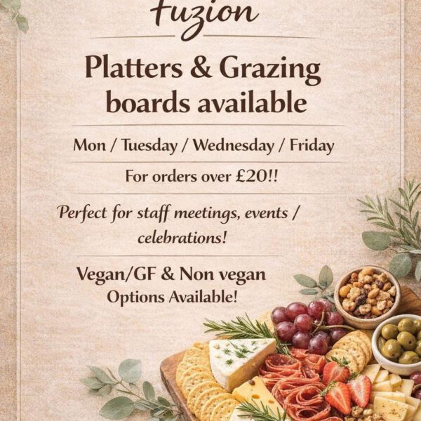 New Grazing Platters & Sharing Boards Now Available at Fuzion Food & Mood